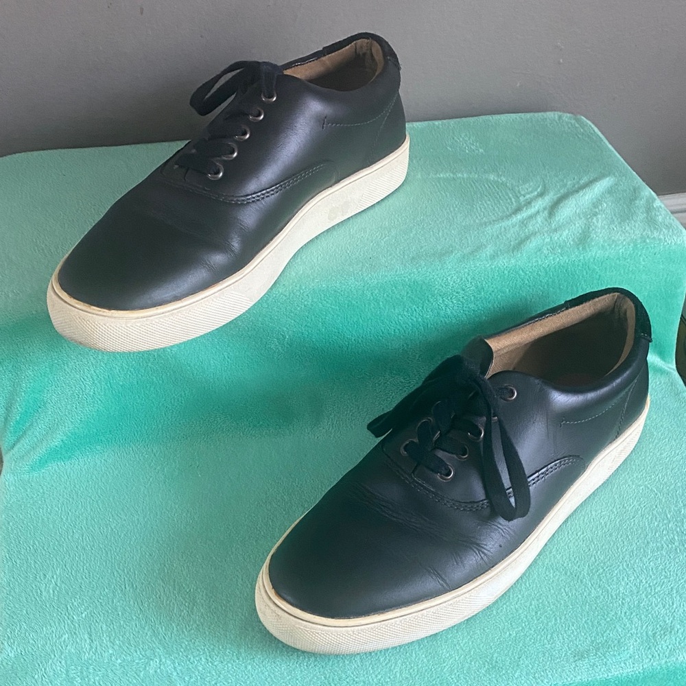 Aldo Black Leather Men's Sneakers - Picture 3 of 8